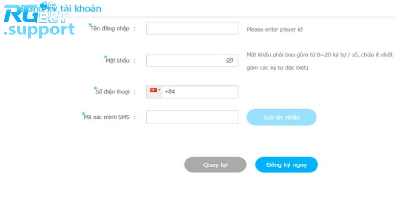 Đăng ký tài khoản thành viên tại nhà cái RGbet cực kỳ đơn giản và dễ dàng