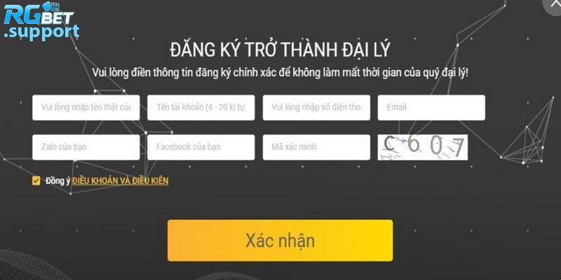 Quy trình đại lý RGbet được tối ưu cực kỳ đơn giản, miễn phí