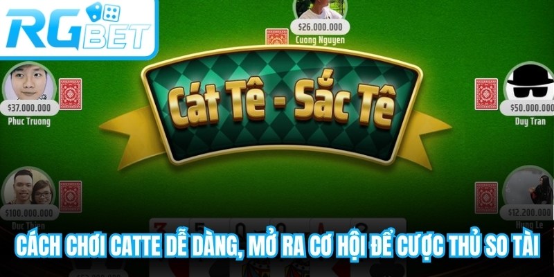 Cách chơi Catte dễ dàng, đồng thời mở ra cơ hội để cược thủ so tài