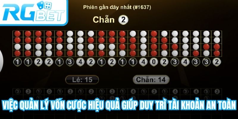 Việc quản lý vốn cược hiệu quả giúp người chơi duy trì tài khoản an toàn